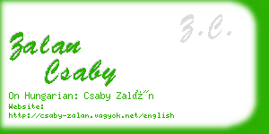 zalan csaby business card